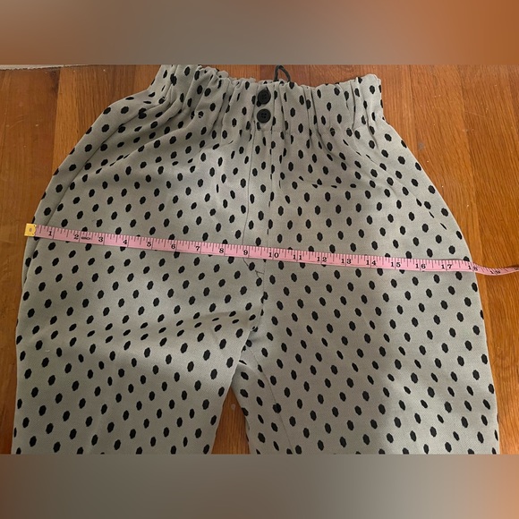 Vintage Polkadot Elastic Waist High waisted Bellbottom 70s Pants XS/XXS - Picture 8 of 10
